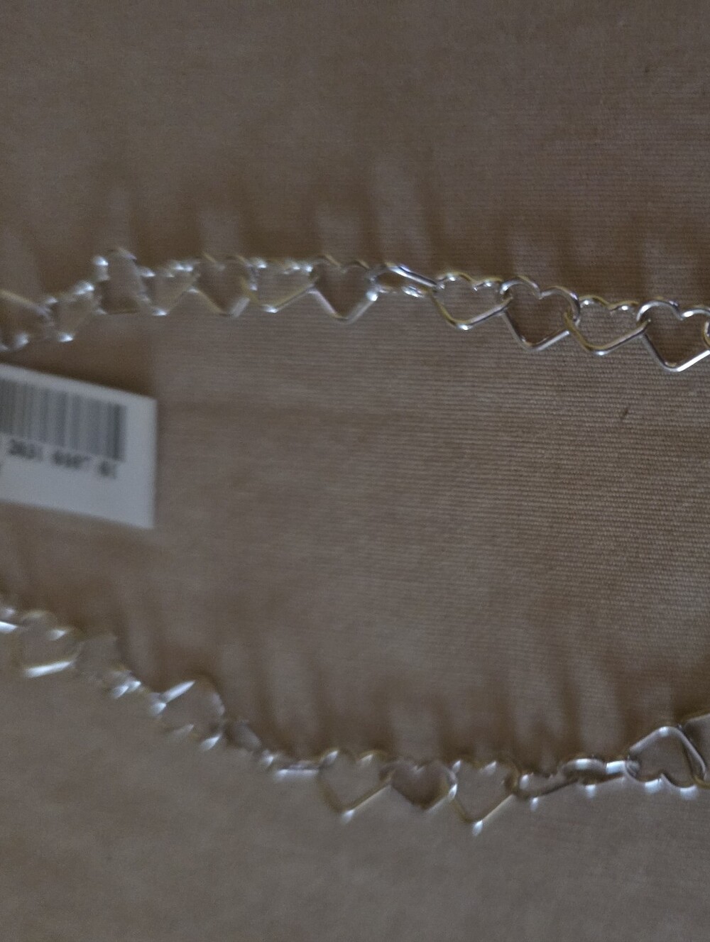 NWT Solid Sterling Silver Heart Link Anklet 9.5"